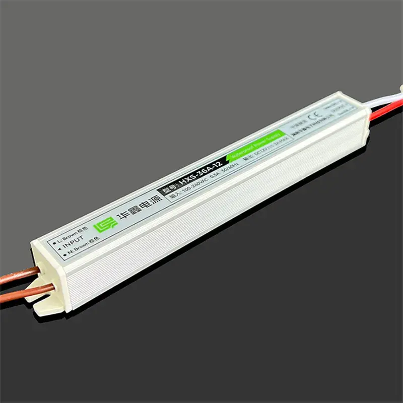 Driver LED UltraSlim impermeabile 36W 12V 24V IP67 Alloggiamento integrato con silicone completamente sigillato